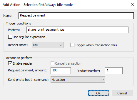 add action selection first ex2 request payment